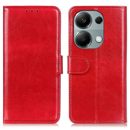 For Xiaomi Redmi Note 13 4G Leather Flip Case Wallet Crazy Horse Texture Phone Cover