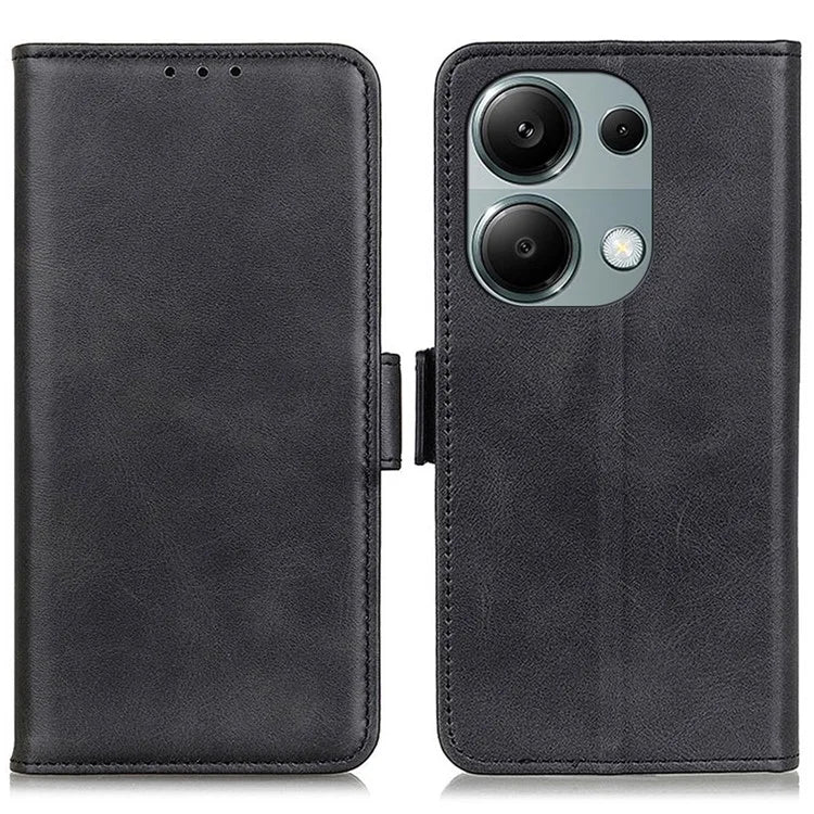 For Xiaomi Redmi Note 13 4G Leather Case Stand Magnetic Closure Flip Cover