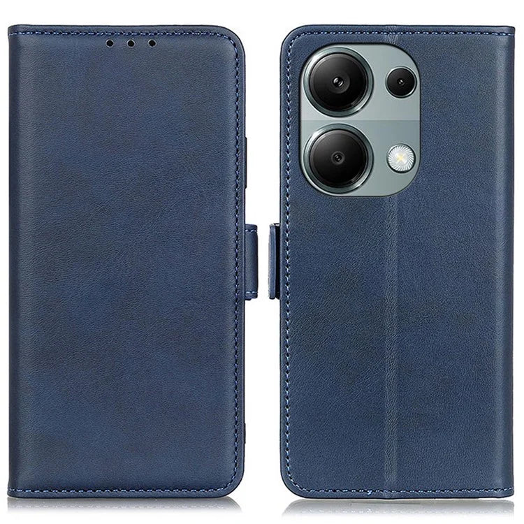 For Xiaomi Redmi Note 13 4G Leather Case Stand Magnetic Closure Flip Cover