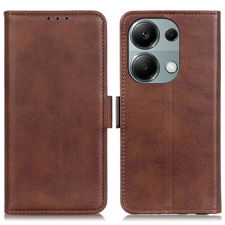 For Xiaomi Redmi Note 13 4G Leather Case Stand Magnetic Closure Flip Cover
