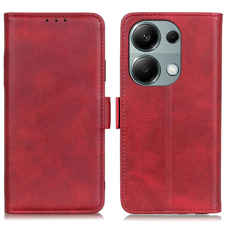 For Xiaomi Redmi Note 13 4G Leather Case Stand Magnetic Closure Flip Cover