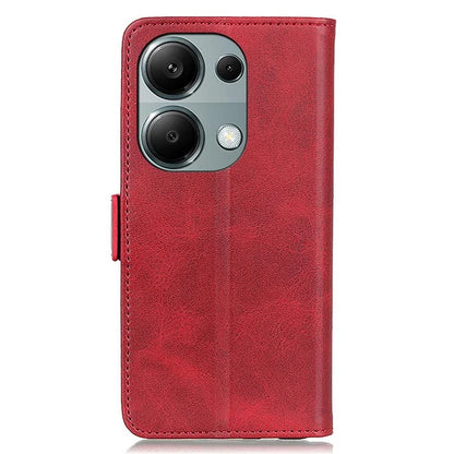 For Xiaomi Redmi Note 13 4G Leather Case Stand Magnetic Closure Flip Cover