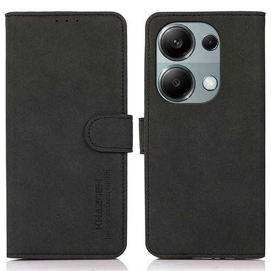 KHAZNEH For Xiaomi Redmi Note 13 4G Leather Case with TPU Shockproof Shell Wallet Phone Cover