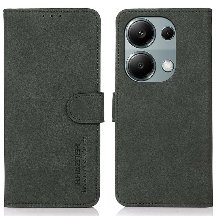 KHAZNEH For Xiaomi Redmi Note 13 4G Leather Case with TPU Shockproof Shell Wallet Phone Cover