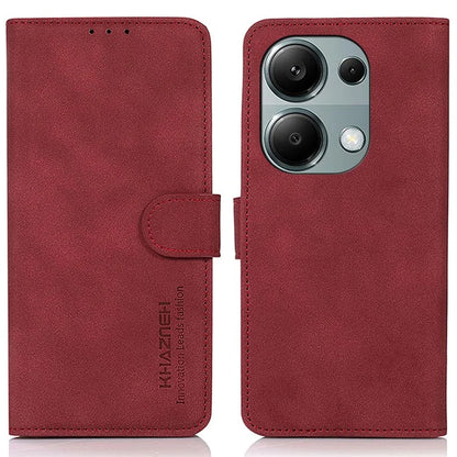 KHAZNEH For Xiaomi Redmi Note 13 4G Leather Case with TPU Shockproof Shell Wallet Phone Cover