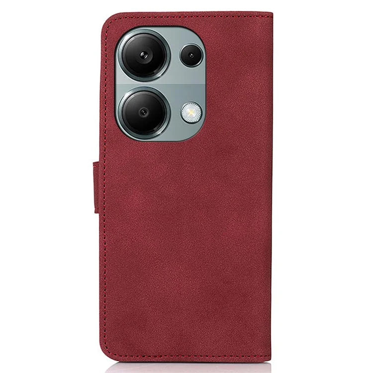 KHAZNEH For Xiaomi Redmi Note 13 4G Leather Case with TPU Shockproof Shell Wallet Phone Cover