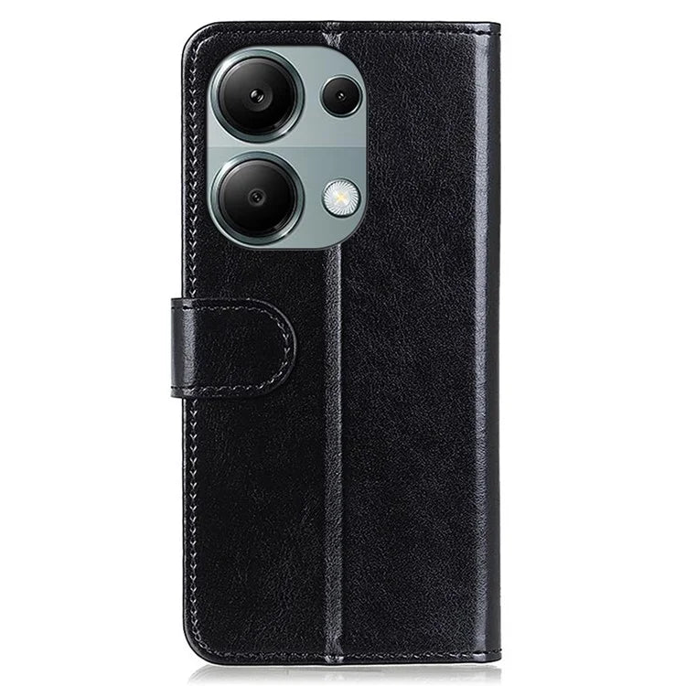 For Xiaomi Redmi Note 13 Pro 4G / Poco M6 Pro 4G Case Crazy Horse Texture Leather Phone Cover Wallet