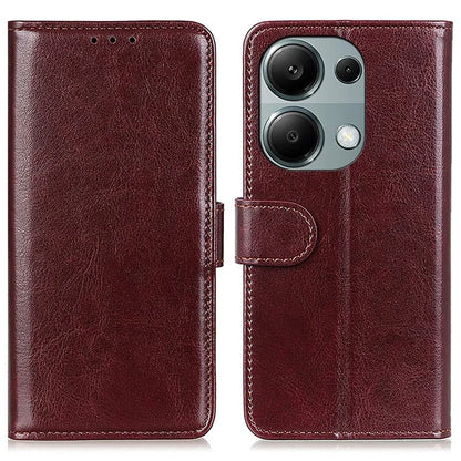 For Xiaomi Redmi Note 13 Pro 4G / Poco M6 Pro 4G Case Crazy Horse Texture Leather Phone Cover Wallet