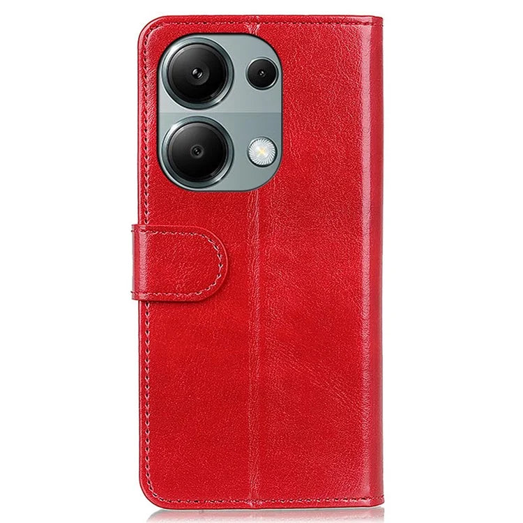 For Xiaomi Redmi Note 13 Pro 4G / Poco M6 Pro 4G Case Crazy Horse Texture Leather Phone Cover Wallet