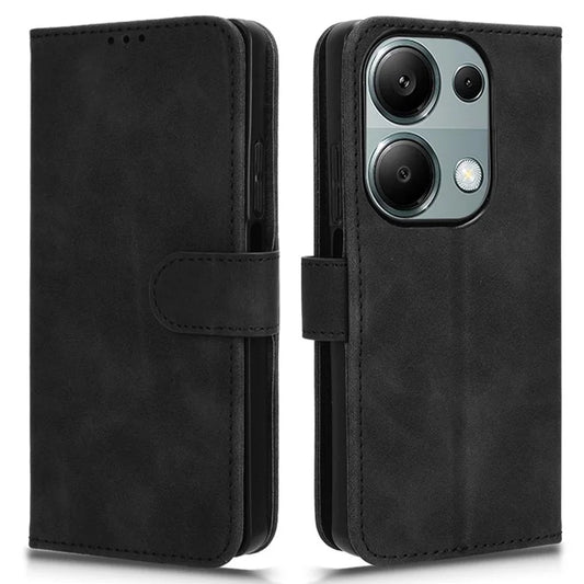 For Xiaomi Redmi Note 13 Pro 4G / Poco M6 Pro 4G Case PU Leather Skin-touch Protective Folio Phone Cover