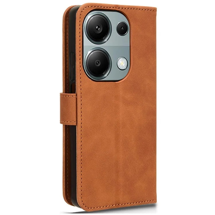 For Xiaomi Redmi Note 13 Pro 4G / Poco M6 Pro 4G Case PU Leather Skin-touch Protective Folio Phone Cover