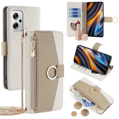 Leather Case for Xiaomi Redmi Note 11T Pro 5G / Note 11T Pro+ 5G / K50i 5G / Note 12T Pro 5G / Poco X4 GT 5G Crossbody Phone Cover