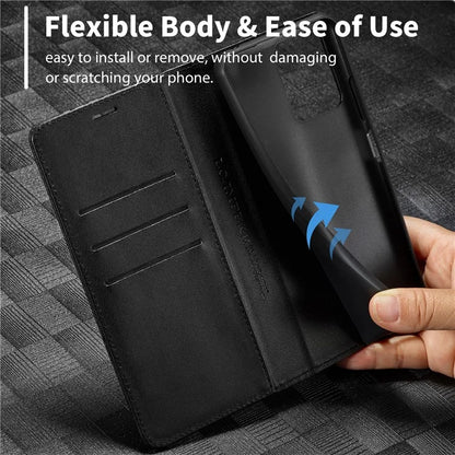LC.IMEEKE For Xiaomi Redmi Note 13 Pro 5G / Poco X6 5G Leather Case Carbon Fiber Texture Wallet Stand Cover