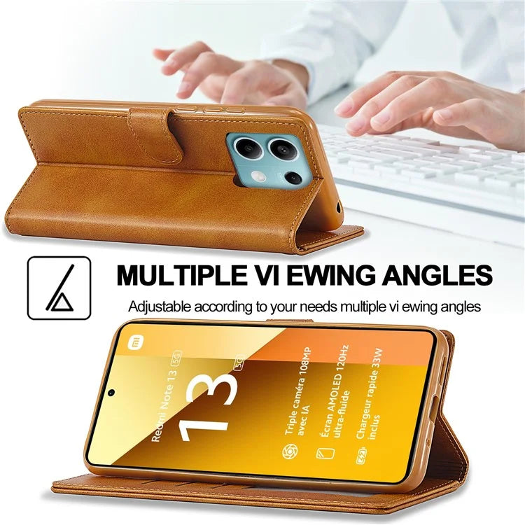 LC.IMEEKE For Xiaomi Redmi Note 13 5G Case Flip Leather Wallet Stand Phone Cover