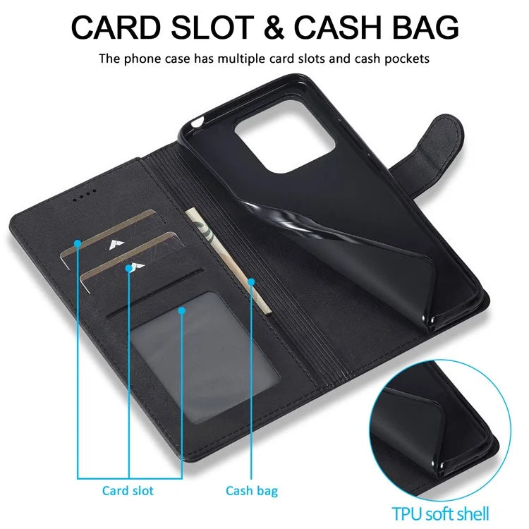 LC.IMEEKE For Xiaomi Redmi Note 13 Pro 5G / Poco X6 5G Case Wallet Stand Calf Texture Leather Phone Cover