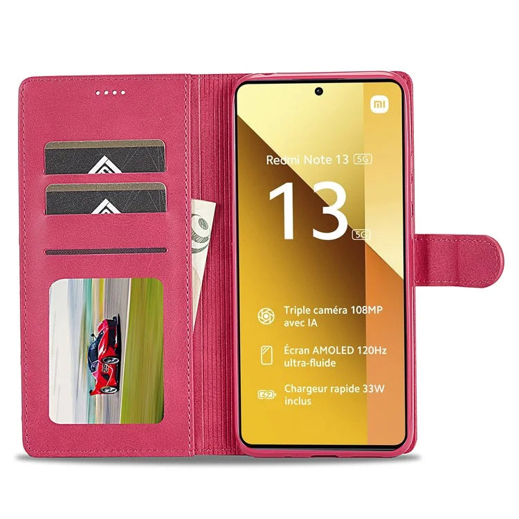 LC.IMEEKE For Xiaomi Redmi Note 13 Pro 5G / Poco X6 5G Case Wallet Stand Calf Texture Leather Phone Cover