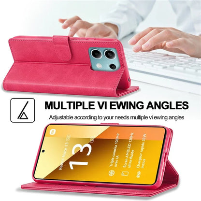 LC.IMEEKE For Xiaomi Redmi Note 13 Pro 5G / Poco X6 5G Case Wallet Stand Calf Texture Leather Phone Cover