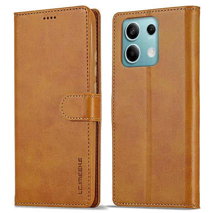 LC.IMEEKE For Xiaomi Redmi Note 13 Pro 5G / Poco X6 5G Case Wallet Stand Calf Texture Leather Phone Cover
