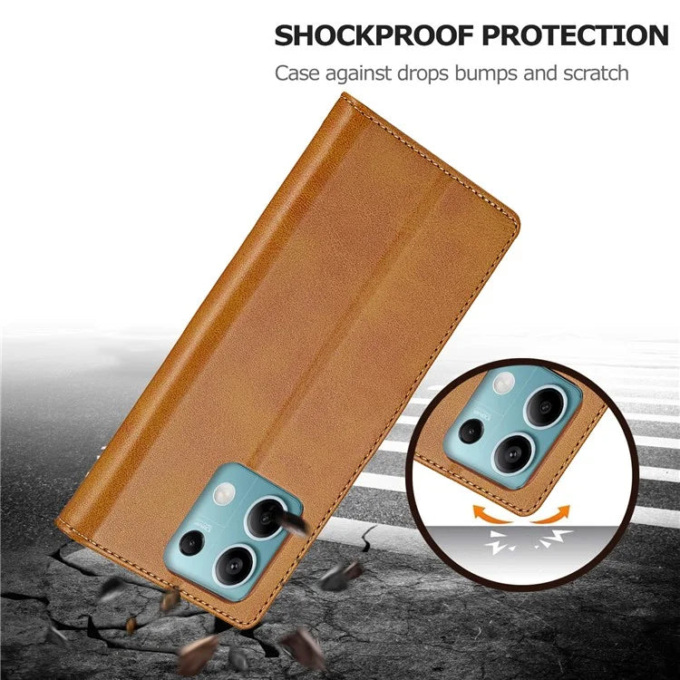 LC.IMEEKE For Xiaomi Redmi Note 13 Pro 5G / Poco X6 5G Case Wallet Stand Calf Texture Leather Phone Cover