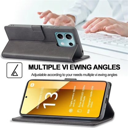 LC.IMEEKE For Xiaomi Redmi Note 13 Pro 5G / Poco X6 5G Case Wallet Stand Calf Texture Leather Phone Cover