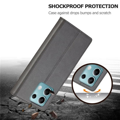 LC.IMEEKE For Xiaomi Redmi Note 13 Pro 5G / Poco X6 5G Case Wallet Stand Calf Texture Leather Phone Cover