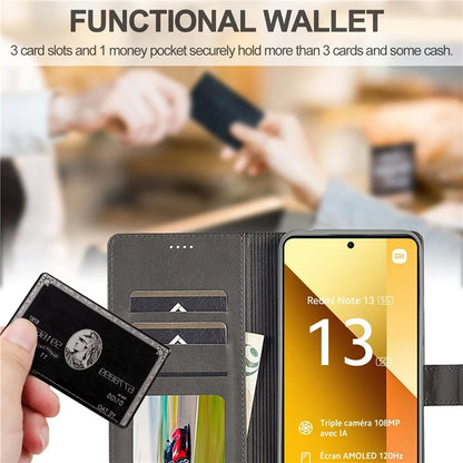 LC.IMEEKE For Xiaomi Redmi Note 13 Pro 5G / Poco X6 5G Case Wallet Stand Calf Texture Leather Phone Cover
