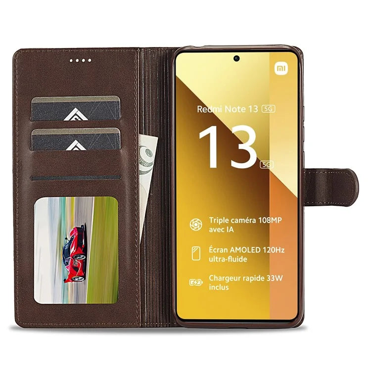 LC.IMEEKE For Xiaomi Redmi Note 13 Pro 5G / Poco X6 5G Case Wallet Stand Calf Texture Leather Phone Cover