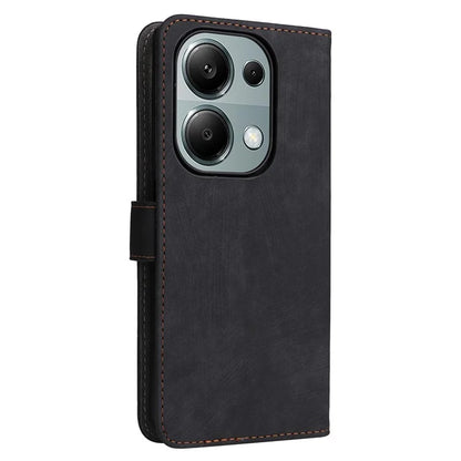 For Xiaomi Redmi Note 13 Pro 4G / Poco M6 Pro 4G Case with Strap RFID Blocking PU Leather Cover Stand