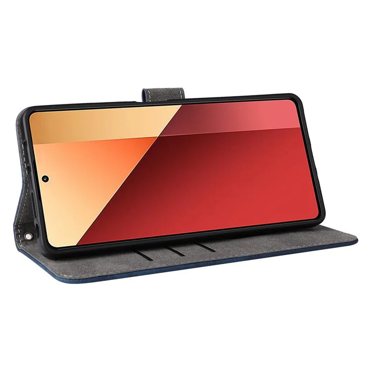 For Xiaomi Redmi Note 13 Pro 4G / Poco M6 Pro 4G Case with Strap RFID Blocking PU Leather Cover Stand