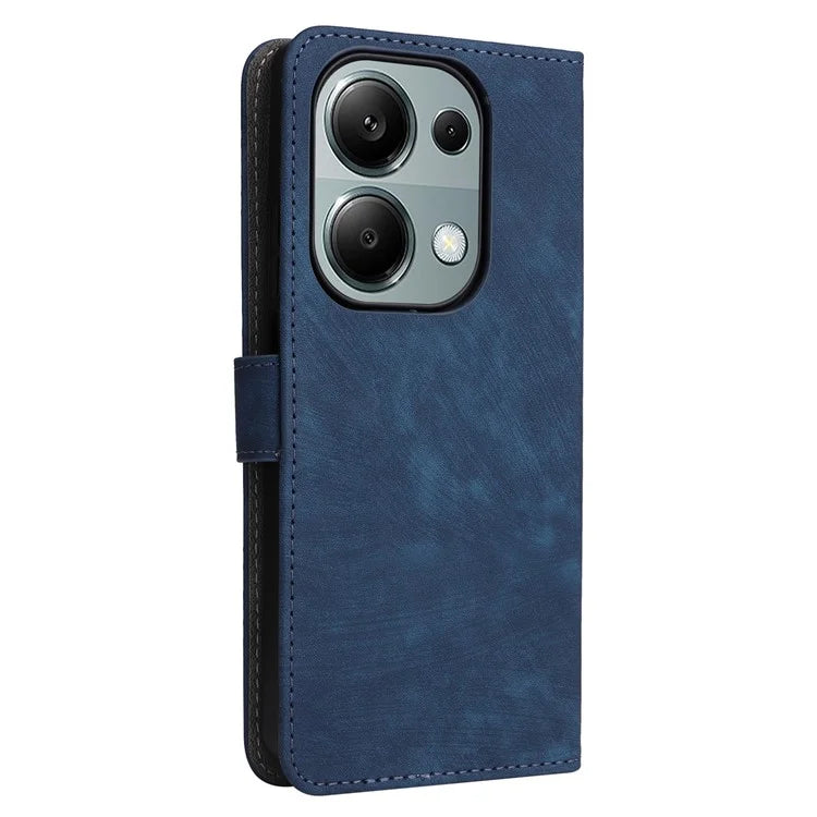 For Xiaomi Redmi Note 13 Pro 4G / Poco M6 Pro 4G Case with Strap RFID Blocking PU Leather Cover Stand