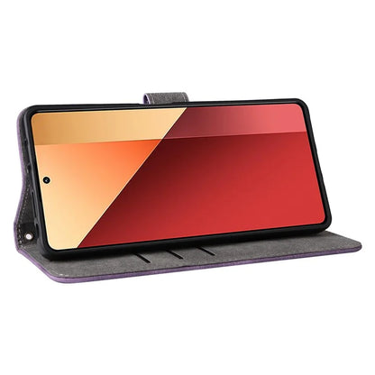 For Xiaomi Redmi Note 13 Pro 4G / Poco M6 Pro 4G Case with Strap RFID Blocking PU Leather Cover Stand