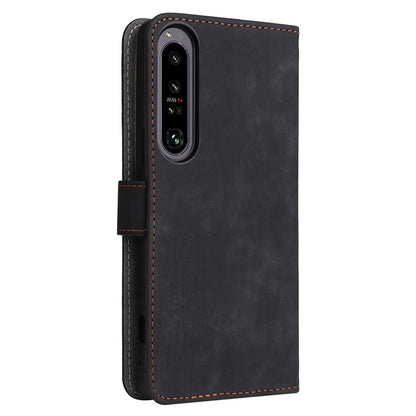 For Sony Xperia 1 IV 5G Wallet Case RFID Blocking PU Leather Cover Stand with Strap