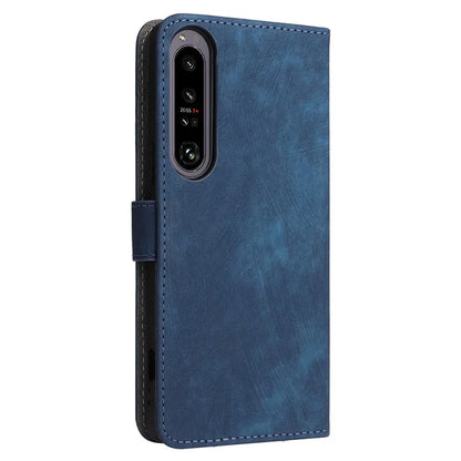 For Sony Xperia 1 IV 5G Wallet Case RFID Blocking PU Leather Cover Stand with Strap