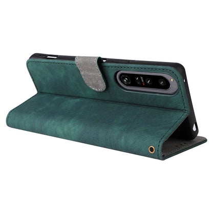For Sony Xperia 1 IV 5G Wallet Case RFID Blocking PU Leather Cover Stand with Strap