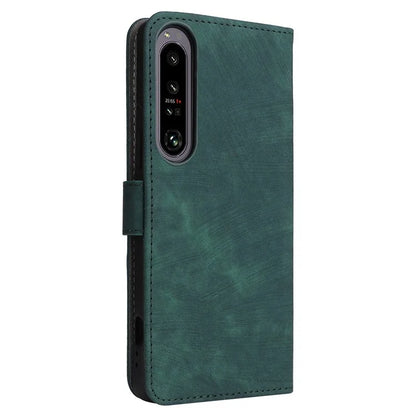 For Sony Xperia 1 IV 5G Wallet Case RFID Blocking PU Leather Cover Stand with Strap
