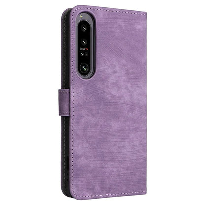 For Sony Xperia 1 IV 5G Wallet Case RFID Blocking PU Leather Cover Stand with Strap