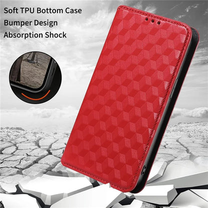 For Xiaomi Redmi Note 13 Pro 4G / Poco M6 Pro 4G Case Rhombus Imprinted Stand View Phone Cover
