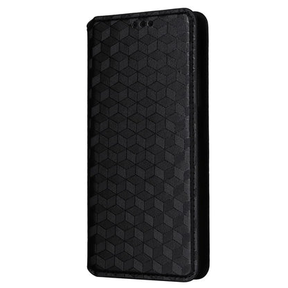 For Xiaomi Redmi Note 13 Pro 4G / Poco M6 Pro 4G Case Rhombus Imprinted Stand View Phone Cover