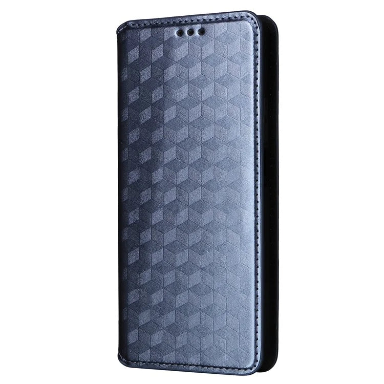 For Xiaomi Redmi Note 13 Pro 4G / Poco M6 Pro 4G Case Rhombus Imprinted Stand View Phone Cover