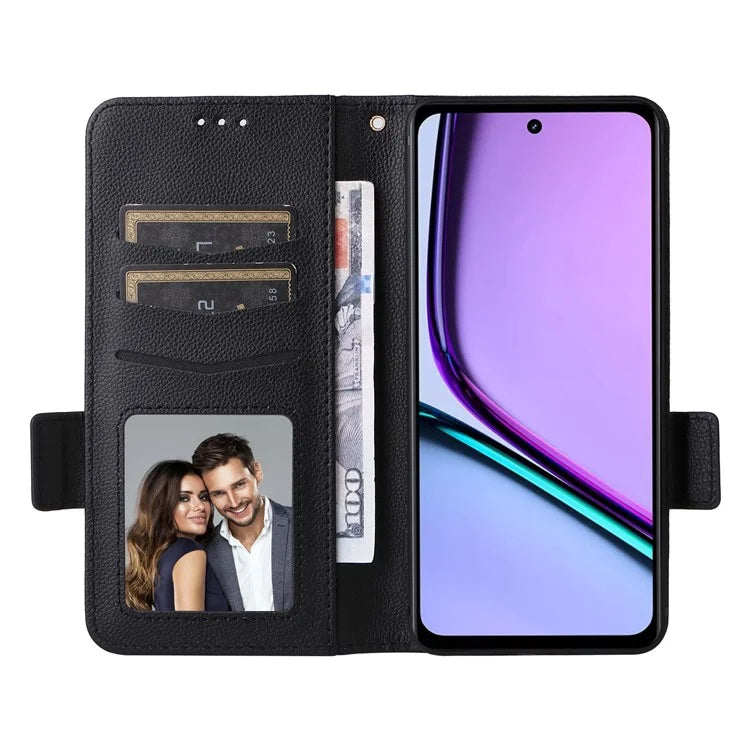 For Realme C67 4G Wallet Phone Case PU Leather Magnetic Clasp Cover