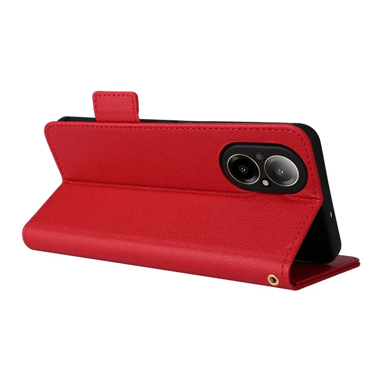 For Realme C67 4G Wallet Phone Case PU Leather Magnetic Clasp Cover