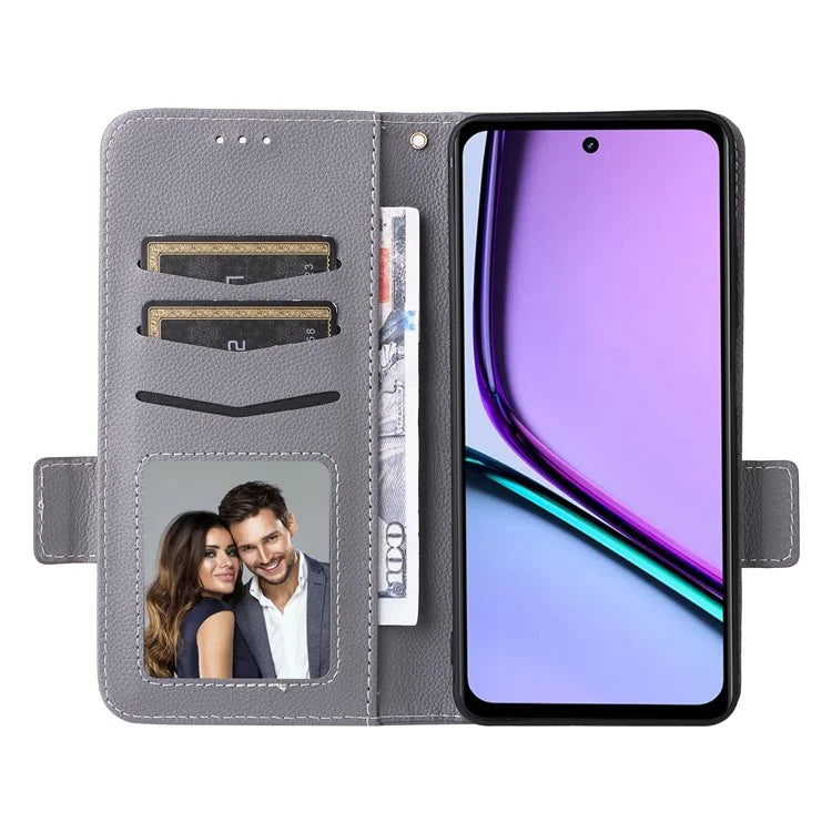 For Realme C67 4G Wallet Phone Case PU Leather Magnetic Clasp Cover
