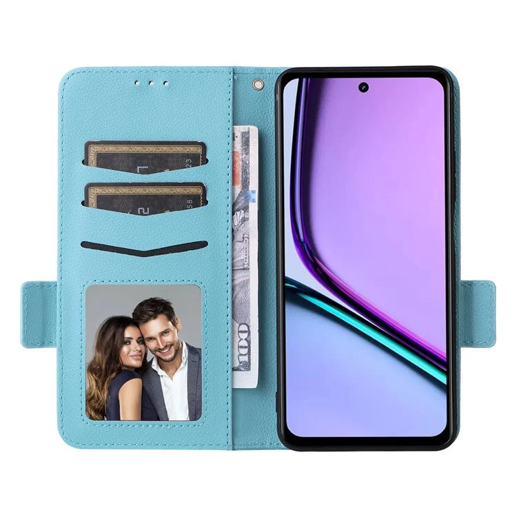 For Realme C67 4G Wallet Phone Case PU Leather Magnetic Clasp Cover
