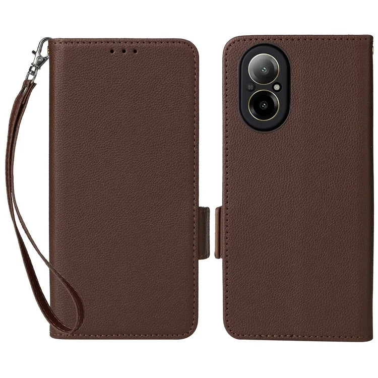 For Realme C67 4G Wallet Phone Case PU Leather Magnetic Clasp Cover