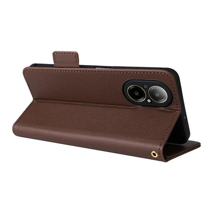 For Realme C67 4G Wallet Phone Case PU Leather Magnetic Clasp Cover