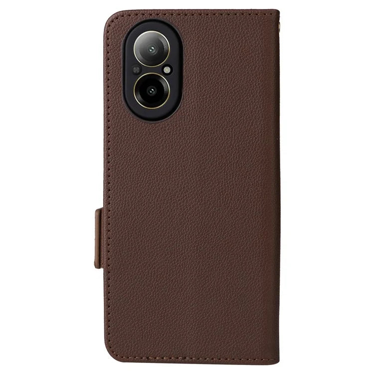 For Realme C67 4G Wallet Phone Case PU Leather Magnetic Clasp Cover
