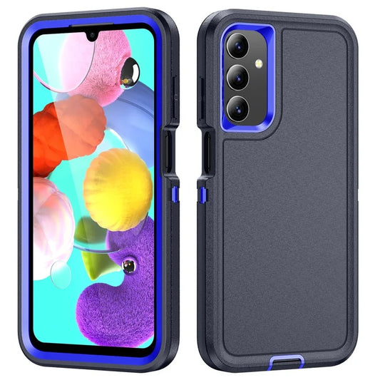 For Samsung Galaxy A15 4G Shockproof Case PC+TPU+PC Phone Back Cover+Sapphire