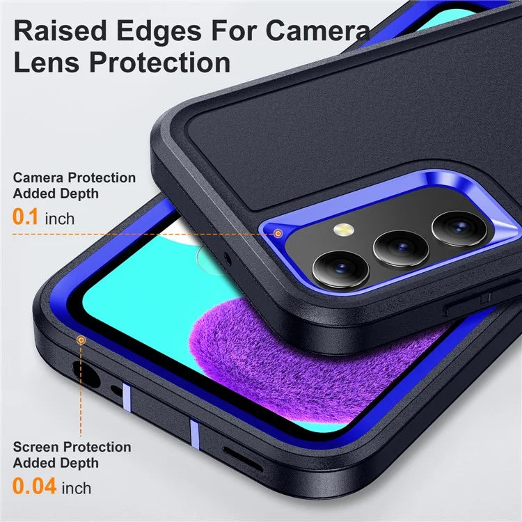 For Samsung Galaxy A15 4G Shockproof Case PC+TPU+PC Phone Back Cover+Sapphire