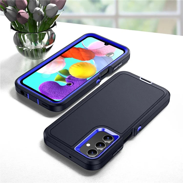 For Samsung Galaxy A15 4G Shockproof Case PC+TPU+PC Phone Back Cover+Sapphire