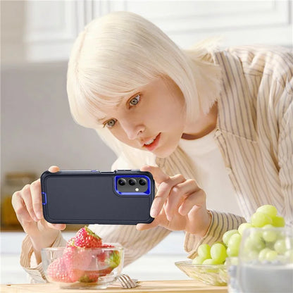 For Samsung Galaxy A15 4G Shockproof Case PC+TPU+PC Phone Back Cover+Sapphire